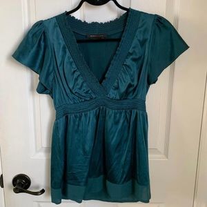 BCBG Top, Size XS, Forest Green
